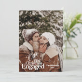 エレガント初めてのクリスマス婚約した シーズンカード (スタンド正面)