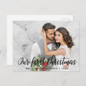 エレガント初めてのクリスマス結婚の写真 ポストカード (正面/裏面)