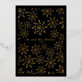 エレガント初めてのクリスマス2フォト金ゴールドカスタム 箔シーズンカード (裏面)