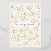 エレガント初めてのクリスマス2フォト金ゴールドカスタム 箔シーズンカード (裏面)