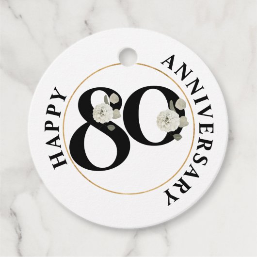 エレガント創立80周年記念メッセージカード フェイバータグ (正面)