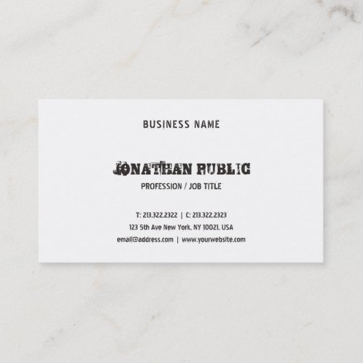 エレガント動揺して文字白黒ミニマリスト 名刺 (裏面)