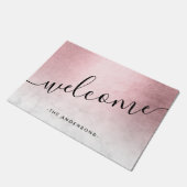 エレガント勾配バラ金ゴールド白 ドアマット (アングル)