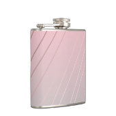 エレガント勾配ピンク灰色パターンバラ金ゴールド フラスク (右)