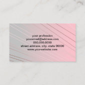 エレガント勾配ピンク灰色パターンバラ金ゴールド 名刺 (裏面)