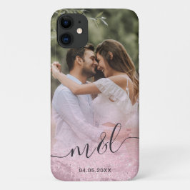 エレガント勾配モダンバラ金ゴールドグリッター写真 iPhone 11 ケース