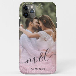 エレガント勾配モダンバラ金ゴールドグリッター写真 iPhone 11 PRO MAXケース