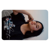 エレガント卒業のスクリプト写真を保存 マグネット (横)