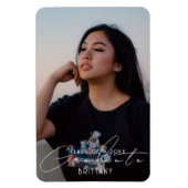 エレガント卒業のスクリプト写真を保存 マグネット (縦)