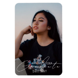 エレガント卒業のスクリプト写真を保存 マグネット