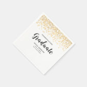 エレガント卒業カスタム文字紙吹雪紙 スタンダードカクテルナプキン (角)