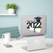 エレガント卒業パーソナライズされた科 シール (デスク上のノートパソコン)