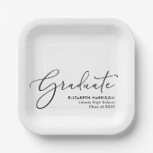 エレガント卒業パーティー ペーパープレート (正面)