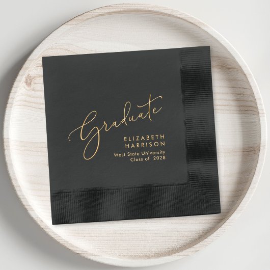 エレガント卒業パーティー 箔ナプキン