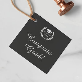 エレガント卒業ミニマルおめでとう フェイバータグ