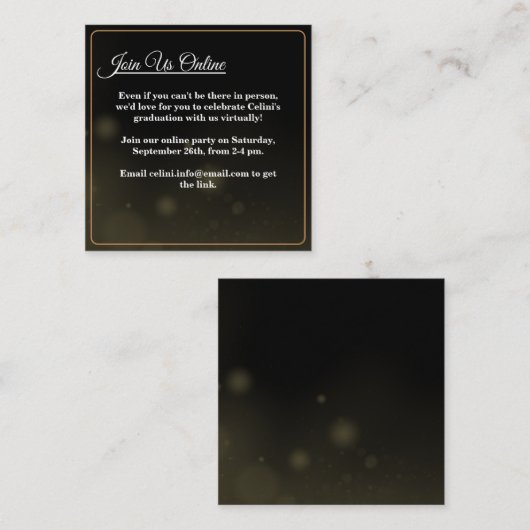 エレガント卒業モダンパーティのエンクロージャカード エンクロージャーカード (正面/裏面)