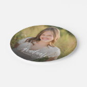 エレガント卒業写真のスクリプト ペーパープレート (アングル)