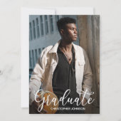 エレガント卒業写真のスクリプト 案内状 (正面)