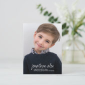 エレガント卒業写真の発表 ポストカード (スタンド正面)