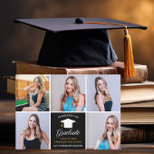 エレガント卒業写真コラージュ2025年卒業 案内状