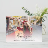 エレガント卒業写真スクリプト卒業2025 サンキューカード (スタンド正面)