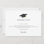 エレガント卒業写真スクリプト卒業2025 サンキューカード (裏面)