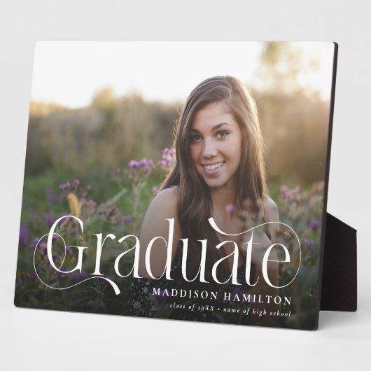 エレガント卒業写真記念の台本 フォトプラーク (側面)