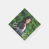 エレガント卒業写真2025年度卒業パーティー スタンダードカクテルナプキン (角)