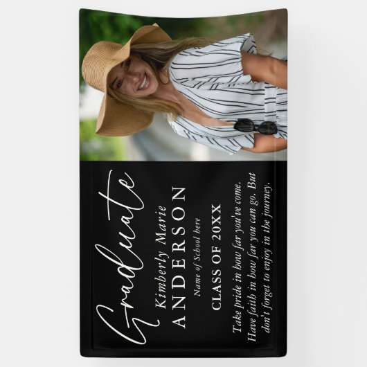 エレガント卒業写真・引用文卒業 横断幕 (縦)