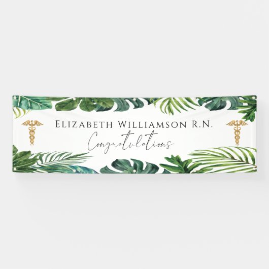 エレガント卒業医療ナース 横断幕 (横)