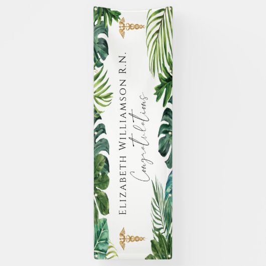 エレガント卒業医療ナース 横断幕 (縦)