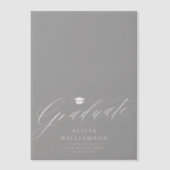 エレガント卒業式の暗黒放送 ベラム紙招待状 (正面)