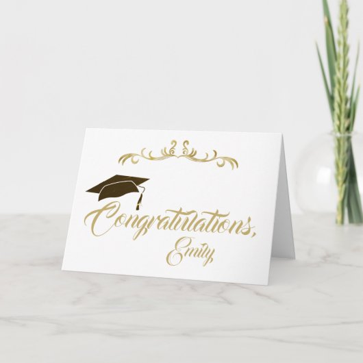 エレガント卒業式 カード (正面)