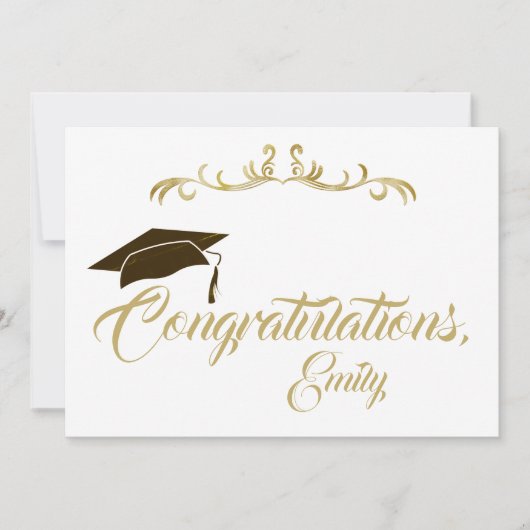 エレガント卒業式 カード (正面)