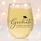 エレガント卒業式 ステムなしワイングラス