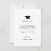 エレガント卒業感謝していYouフォトカード サンキューカード (裏面)