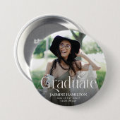 エレガント卒業書体 缶バッジ (正面&裏面)