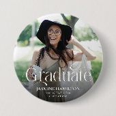 エレガント卒業書体 缶バッジ (正面)