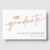 エレガント卒業生の名前（白） ゲストブック (正面)