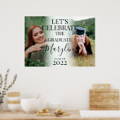 エレガント卒業生の祝2枚の写真 ポスター (キッチン)