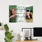 エレガント卒業生の祝2枚の写真 ポスター (ホームオフィス)