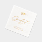 エレガント卒業生パーソナライズされた成 箔ナプキン (左)