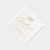 エレガント卒業生パーソナライズされた成 箔ナプキン (右)