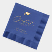 エレガント卒業生パーソナライズされた成 箔ナプキン (左)