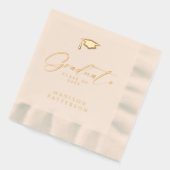 エレガント卒業生パーソナライズされた成 箔ナプキン (左)