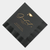 エレガント卒業生パーソナライズされた成 箔ナプキン (右)