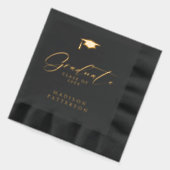 エレガント卒業生パーソナライズされた成 箔ナプキン (左)