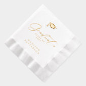 エレガント卒業生パーソナライズされた成 箔ナプキン (右)