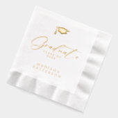 エレガント卒業生パーソナライズされた成 箔ナプキン (左)