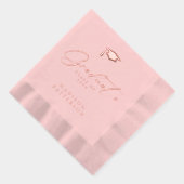 エレガント卒業生パーソナライズされた成 箔ナプキン (右)